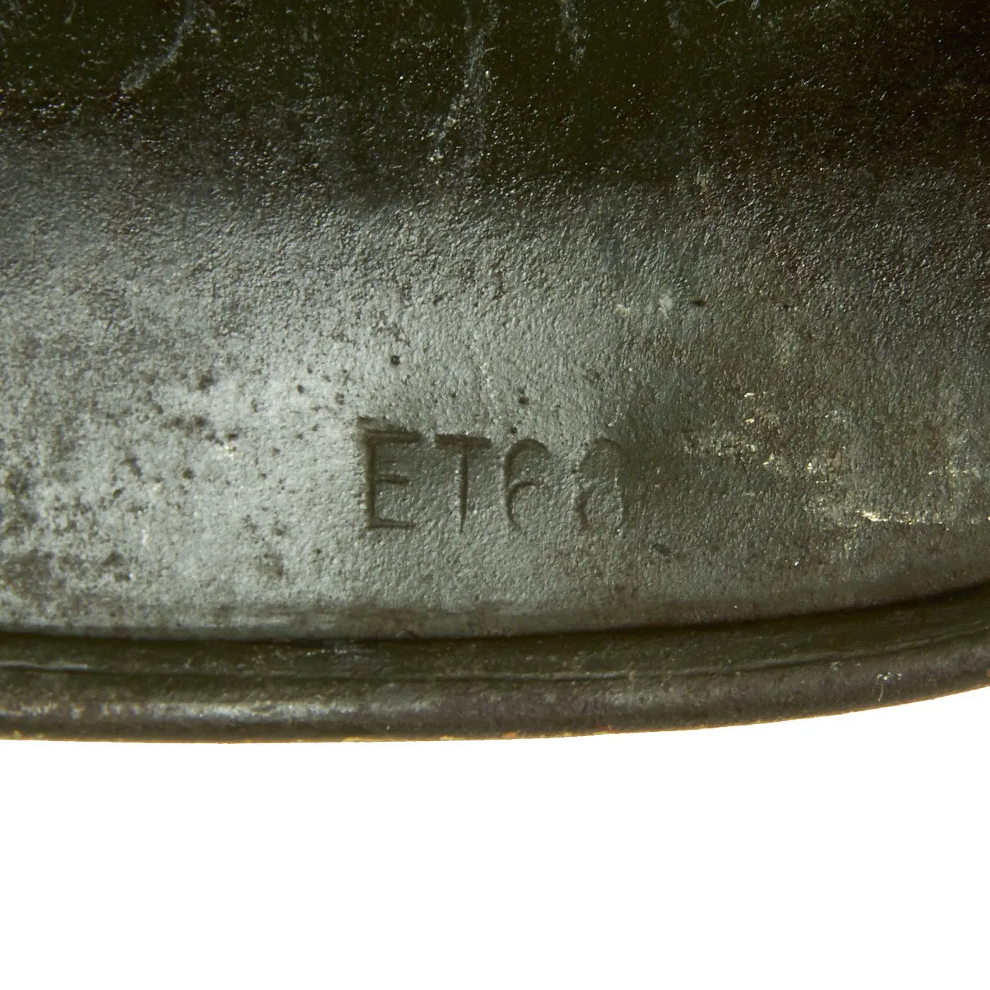 Original German WWII M38 Luftwaffe Fallschirmjäger Paratrooper Helmet Shell with Decal & Dome Stamp - ET68