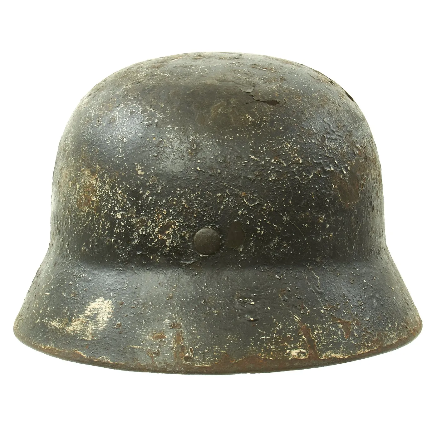 Original German WWII M40 Russian Front Battlefield Pickup Helmet Shell - marked Q66