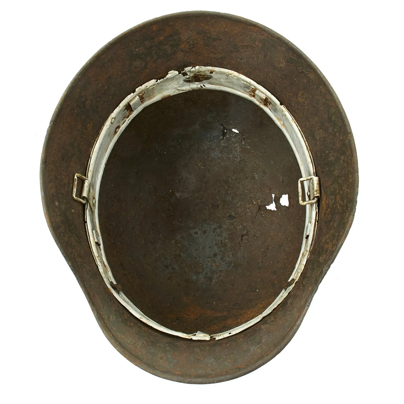 Original German WWII M40 Russian Front Battlefield Pickup Helmet Shell - marked Q66