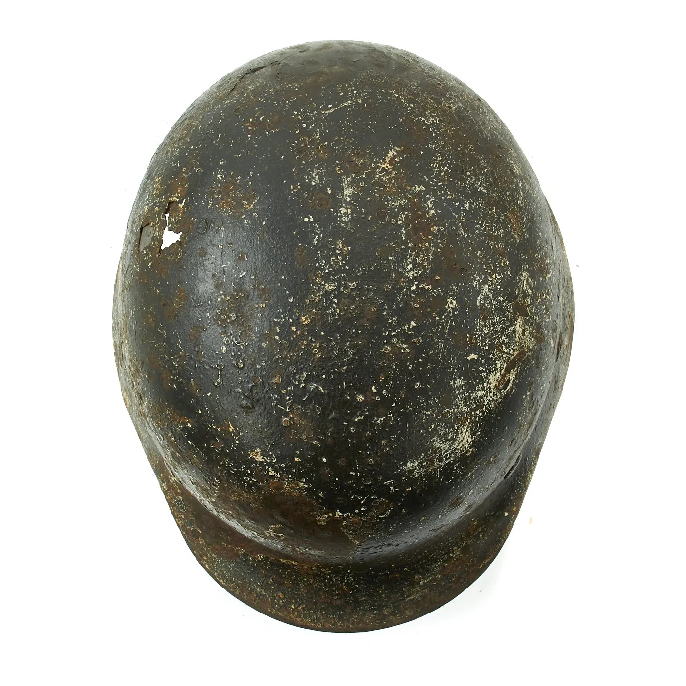 Original German WWII M40 Russian Front Battlefield Pickup Helmet Shell - marked Q66