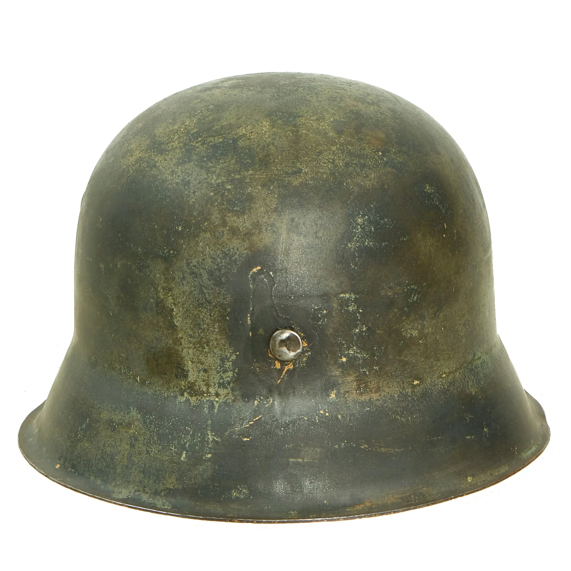 Original German WWII Service Worn M42 Single Decal Army Heer Helmet with 55cm Liner - hkp62