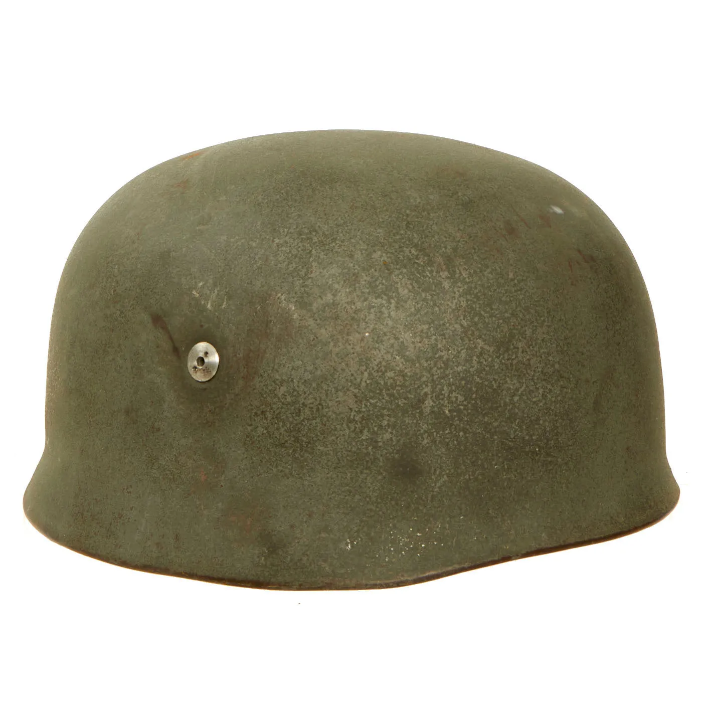 Original German WWII Single Decal M-38 Luftwaffe Fallschirmjäger Paratrooper Helmet with Complete 61cm Liner and Chinstraps - ET71