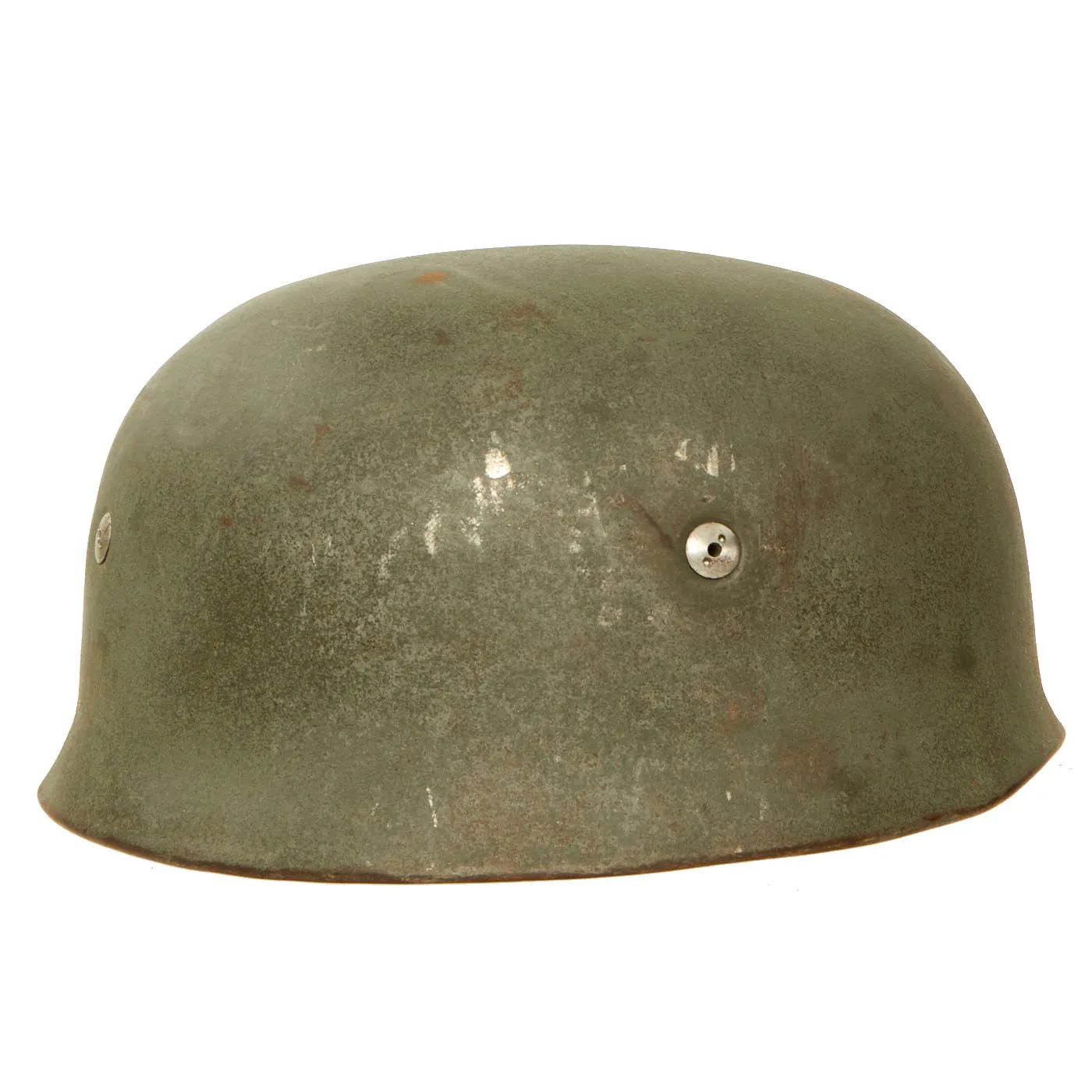 Original German WWII Single Decal M-38 Luftwaffe Fallschirmjäger Paratrooper Helmet with Complete 61cm Liner and Chinstraps - ET71