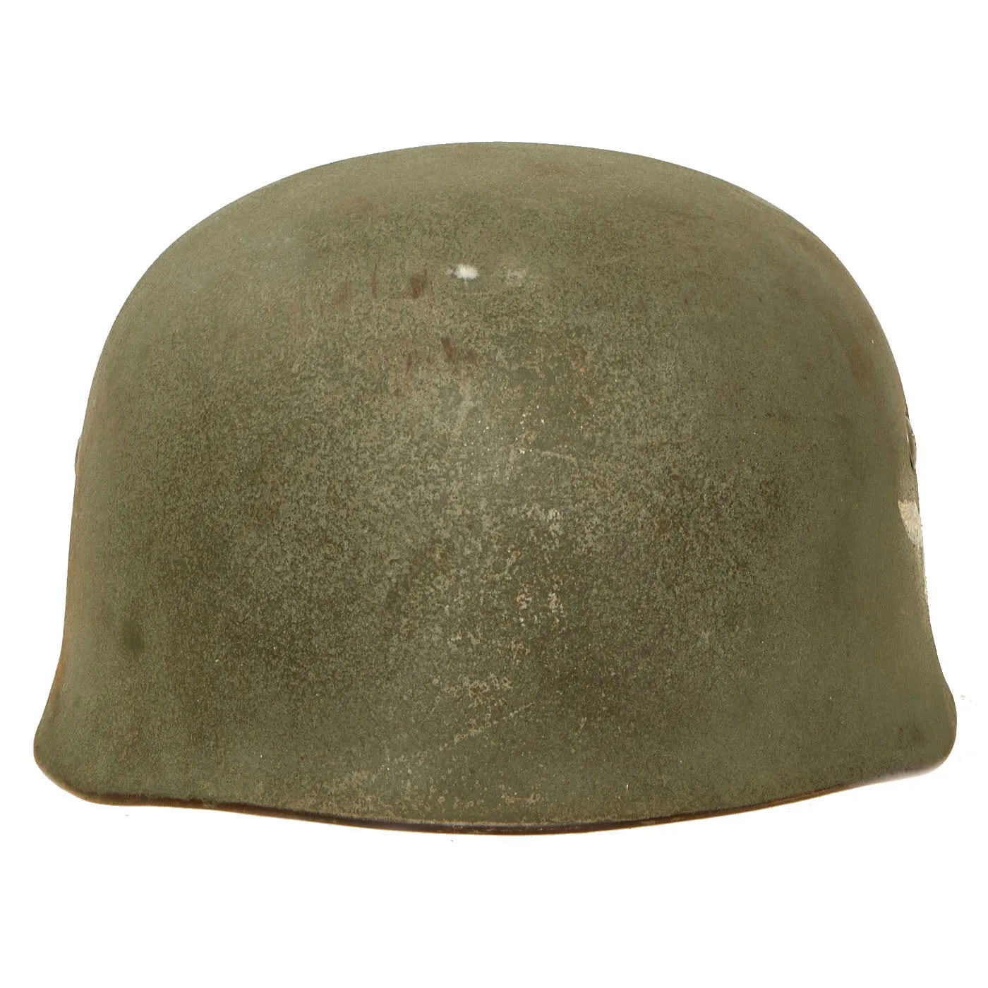 Original German WWII Single Decal M-38 Luftwaffe Fallschirmjäger Paratrooper Helmet with Complete 61cm Liner and Chinstraps - ET71