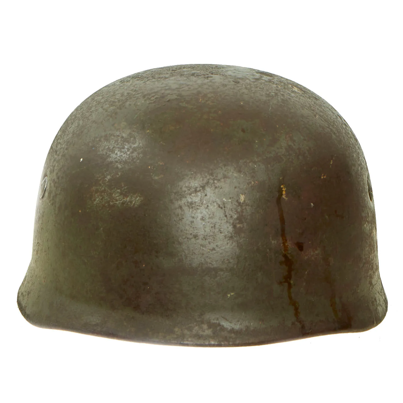 Original German WWII Single Decal M-38 Luftwaffe Fallschirmjäger Paratrooper Helmet with Czech Replica Liner & Chinstraps - ET68