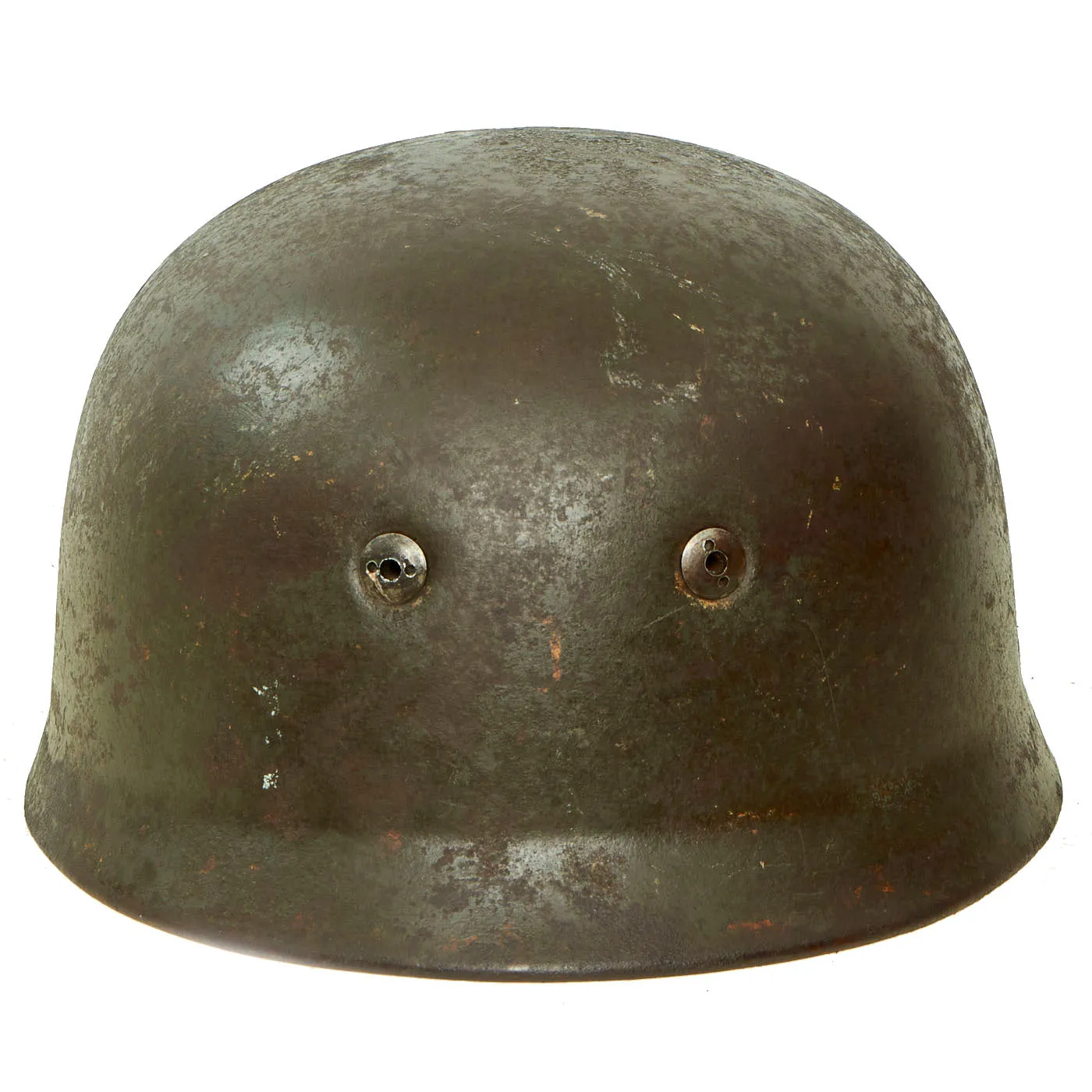 Original German WWII Single Decal M-38 Luftwaffe Fallschirmjäger Paratrooper Helmet with Czech Replica Liner & Chinstraps - ET68