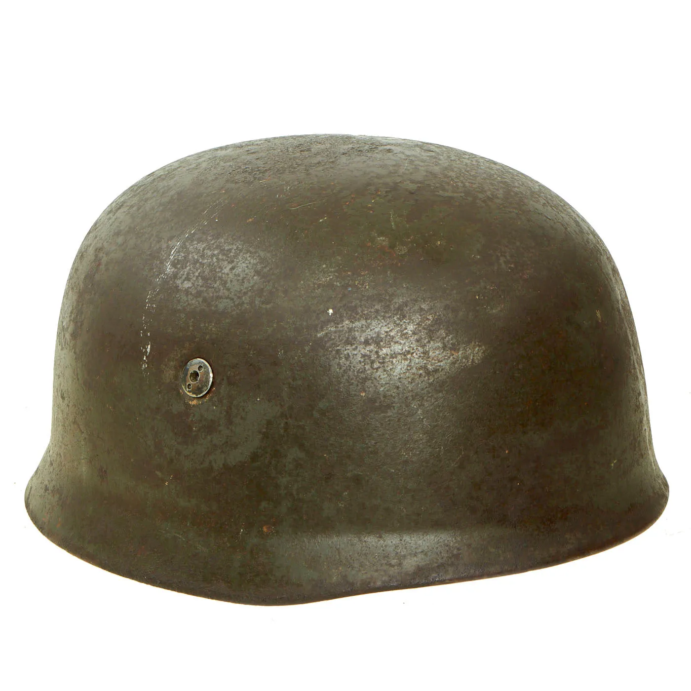 Original German WWII Single Decal M-38 Luftwaffe Fallschirmjäger Paratrooper Helmet with Czech Replica Liner & Chinstraps - ET68