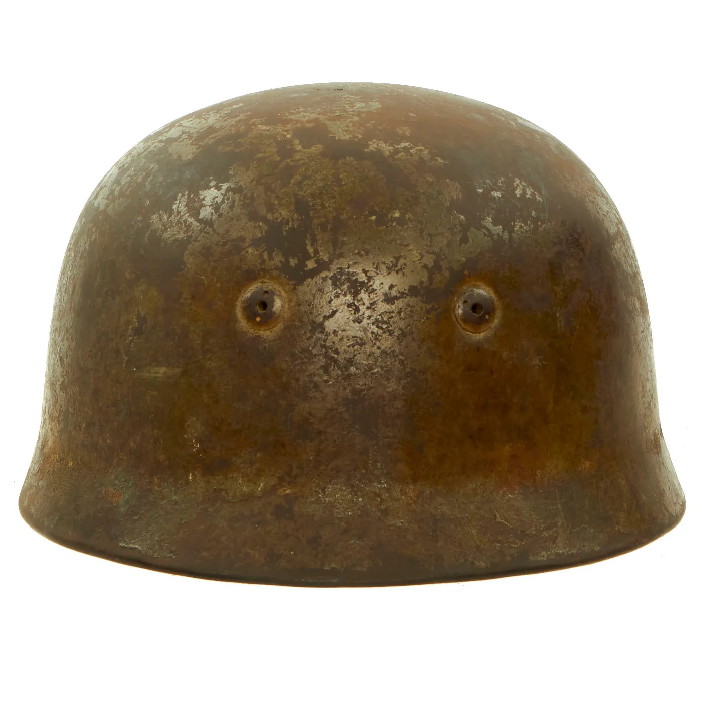 Original WWII German Normandy Pattern Camouflage M-38 Luftwaffe Fallschirmjäger Paratrooper Helmet - Complete with Liner and Chinstraps