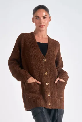 Oversized V Neck Cardigan