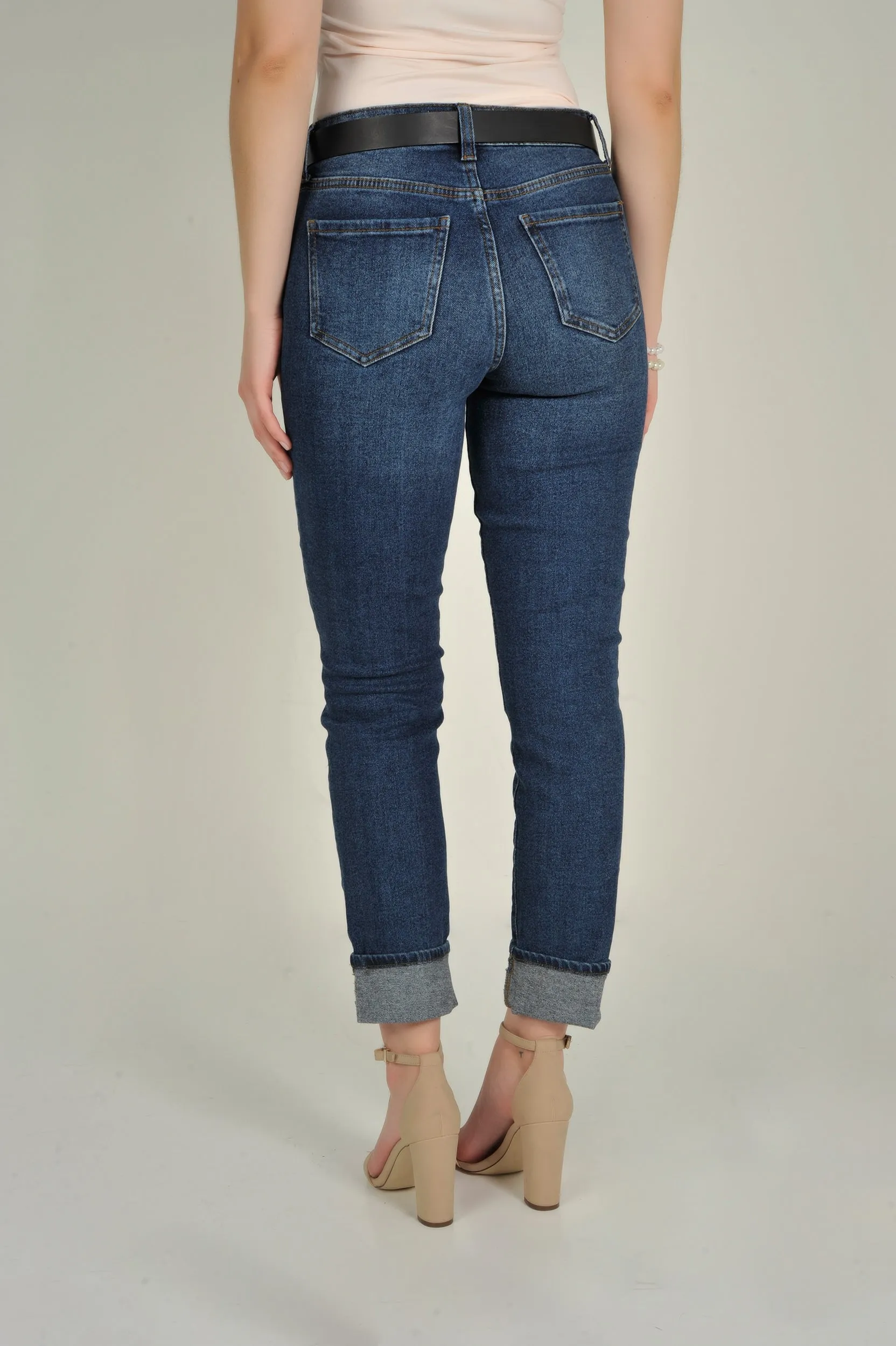 Pantalon capri en denim - CJ23789BR6 - (E-C16)