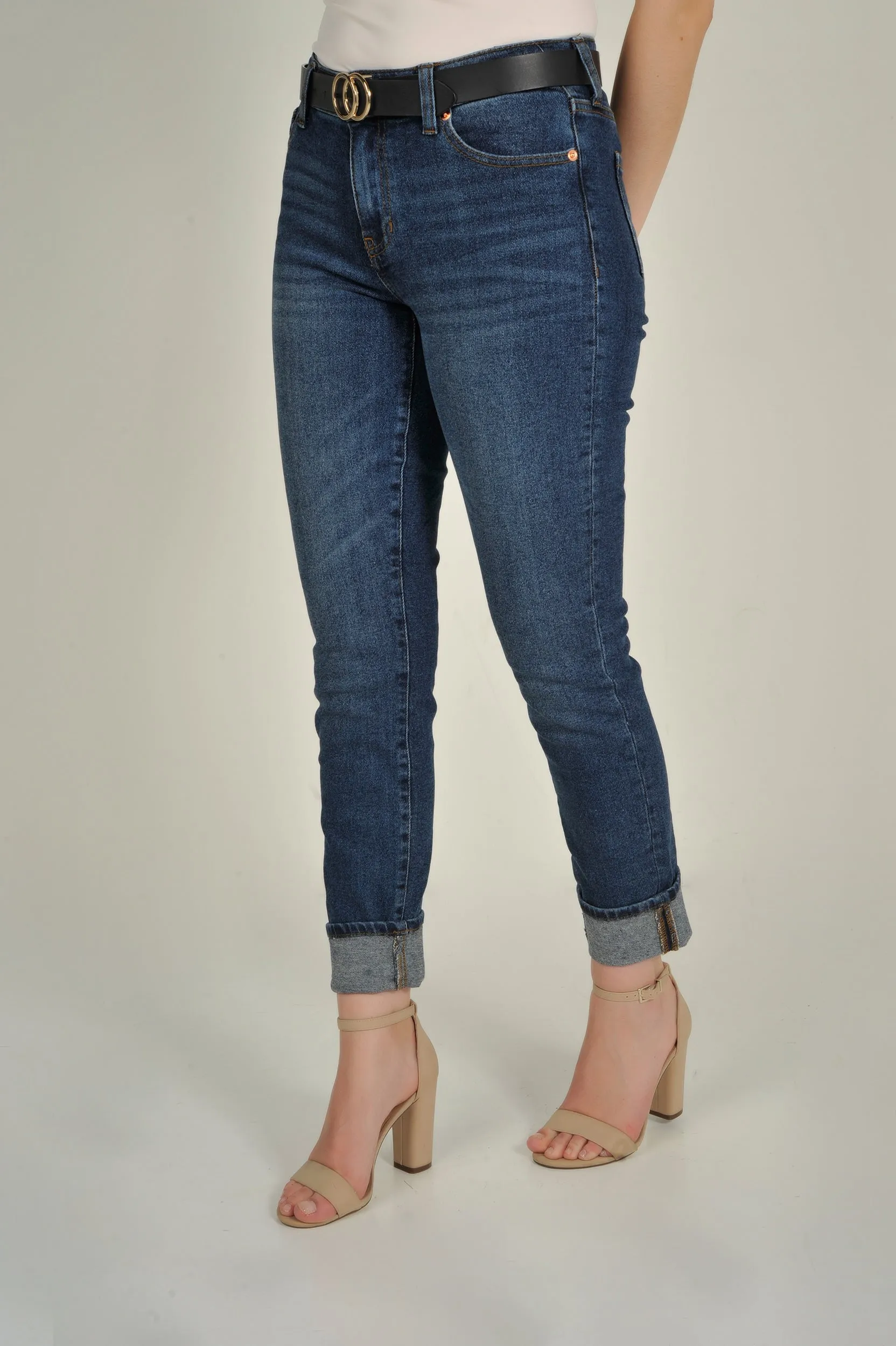 Pantalon capri en denim - CJ23789BR6 - (E-C16)