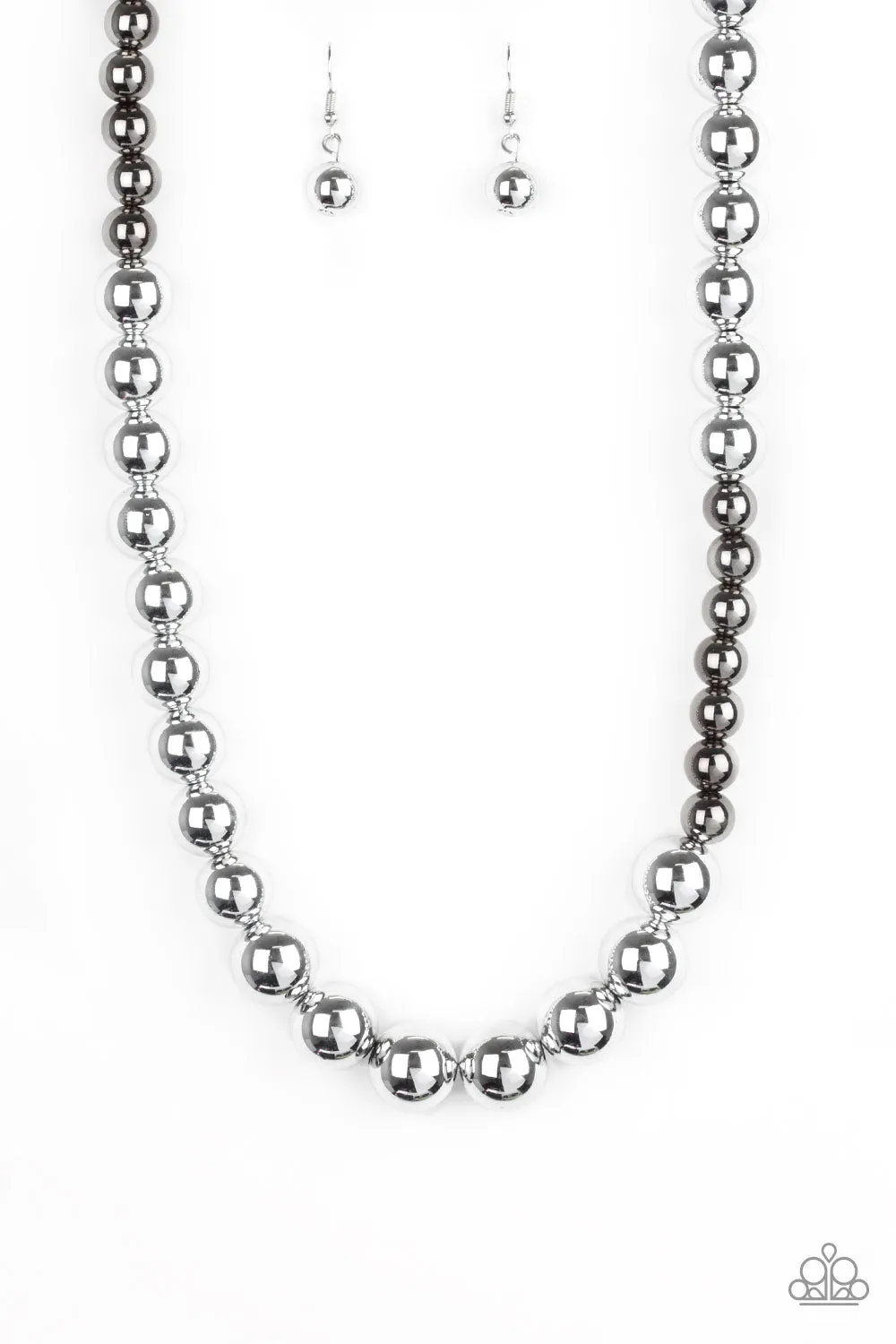 Paparazzi Accessories  - Power To The People #N77 Box 1 - Silver Necklace