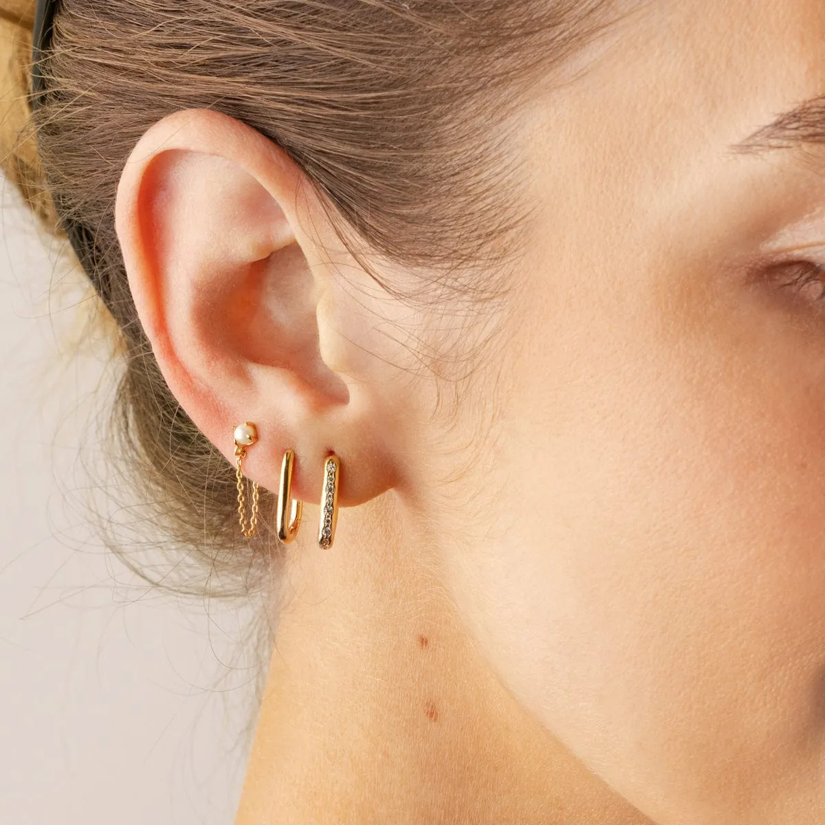 Paperclip Hoop Earrings