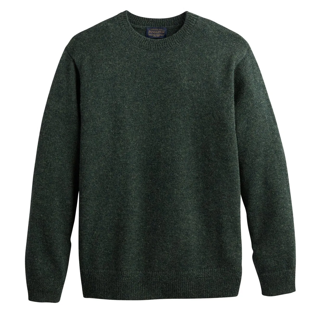 Pendleton Shetland Crew Sweater Dark Fir