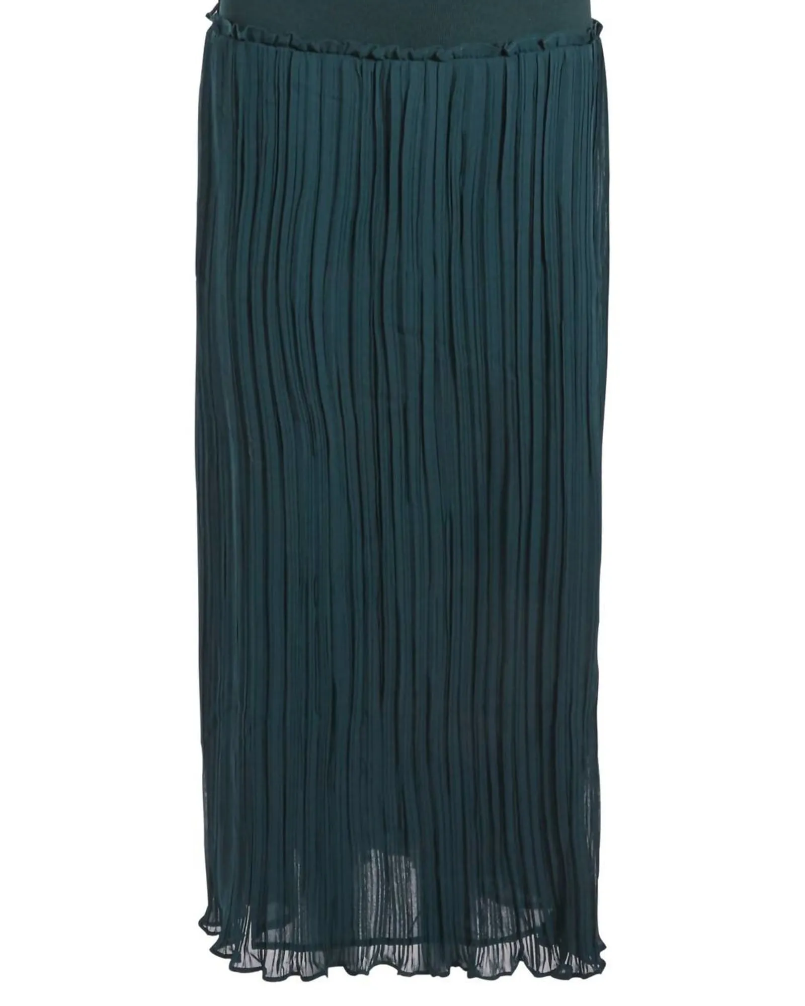 Pleated Midi Skirt in Dark Green | Dark Green