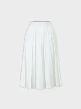 PLEATED SKIRT 24"-WHITE