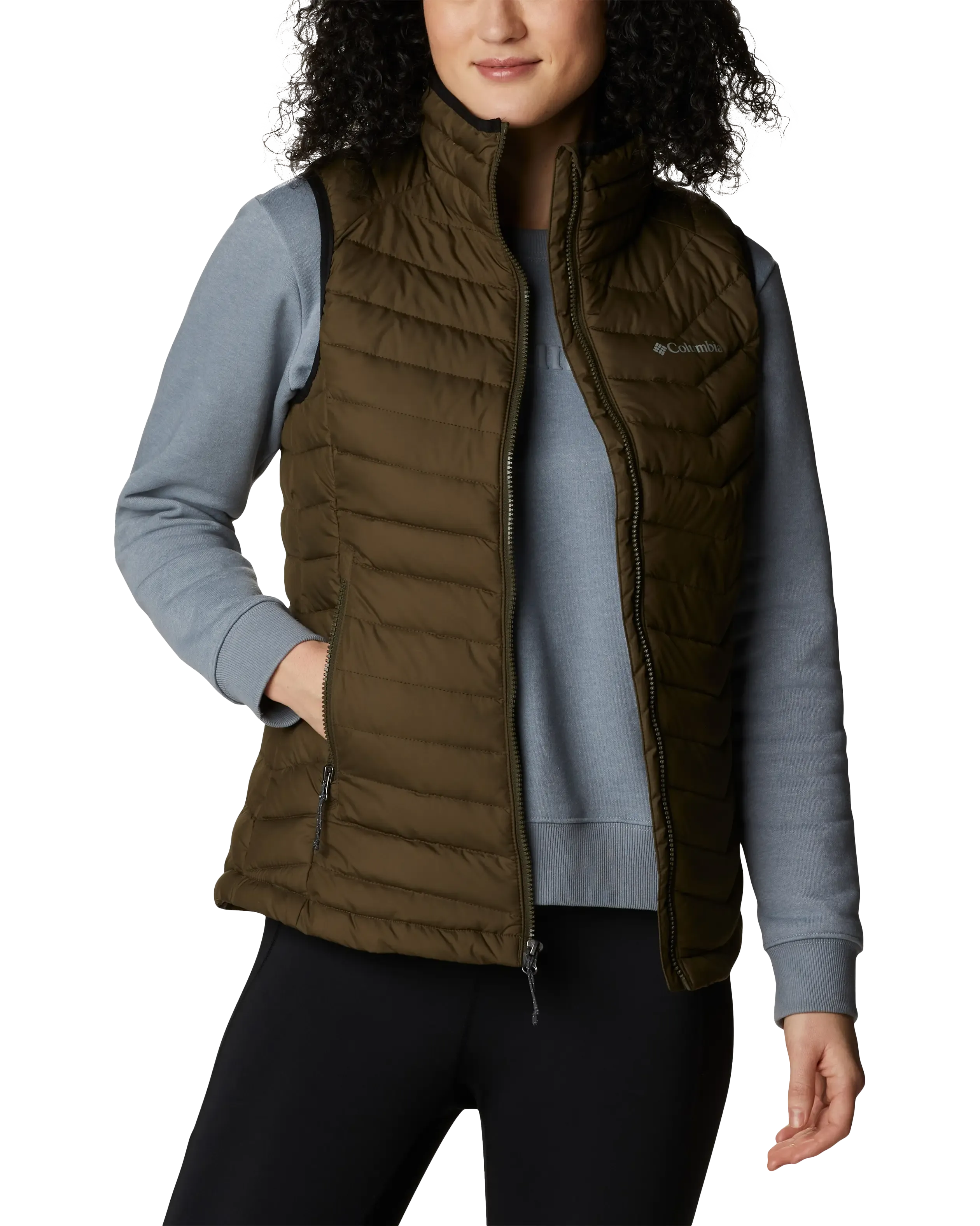 Powder Lite Gilet in Olive Green