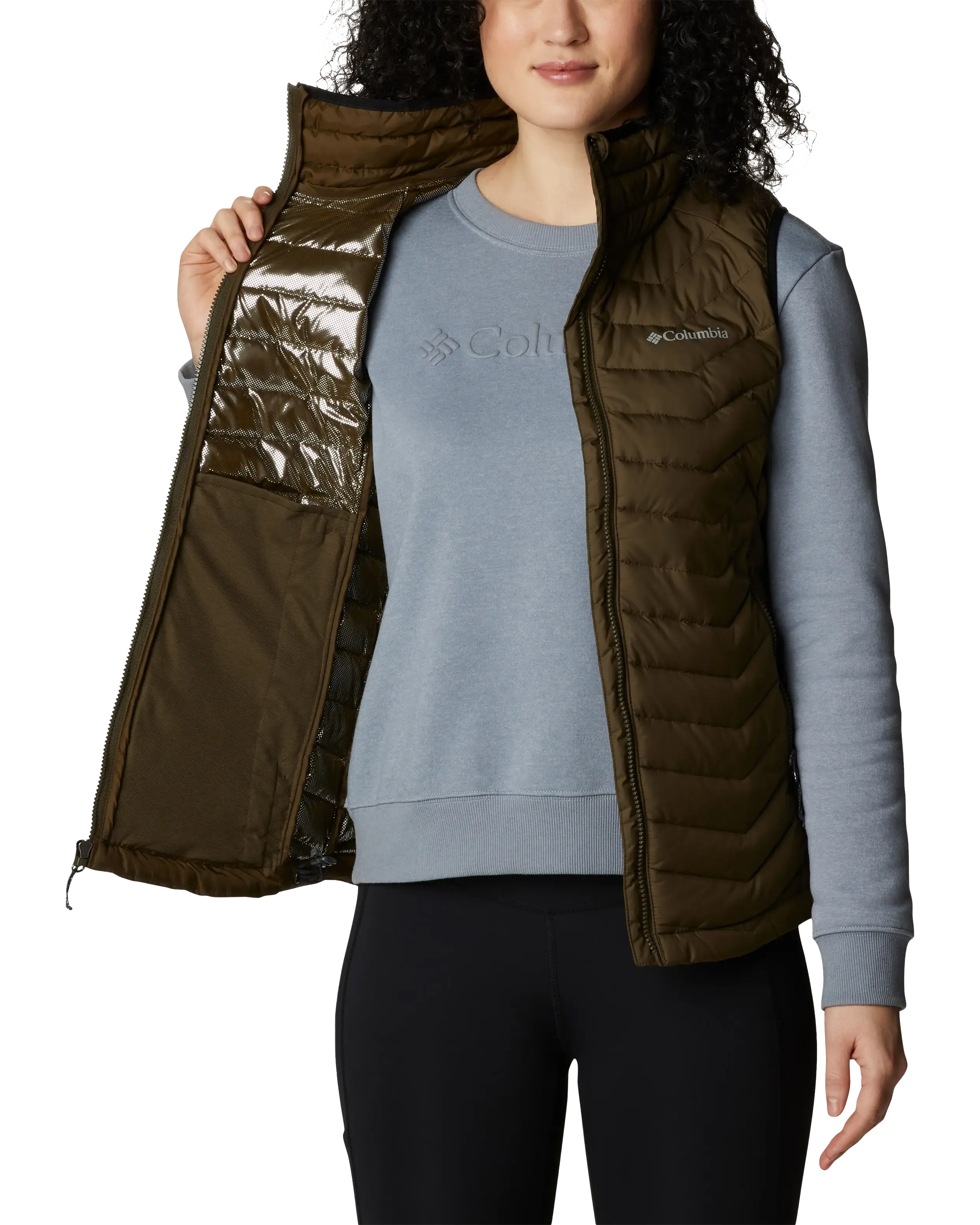 Powder Lite Gilet in Olive Green