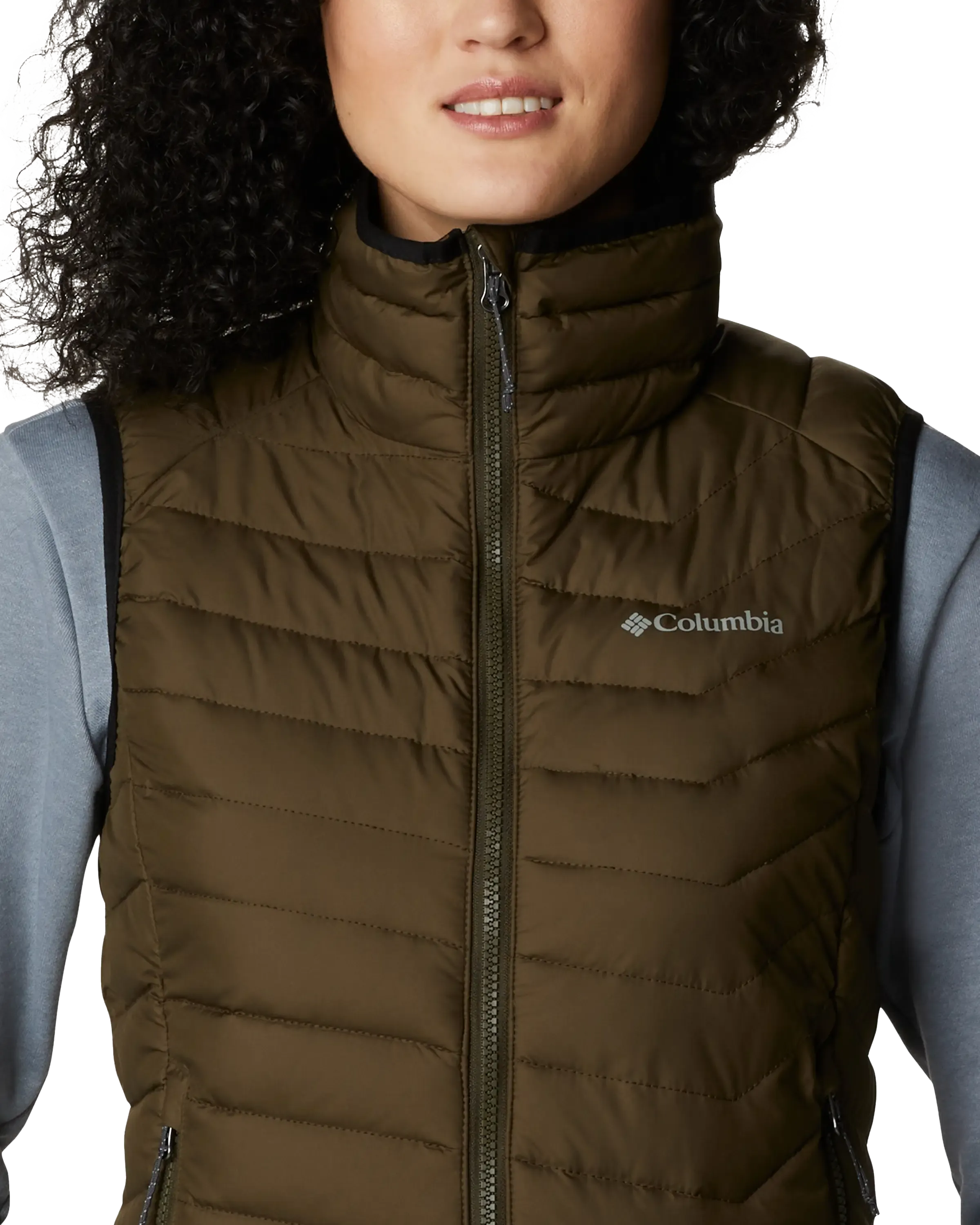 Powder Lite Gilet in Olive Green