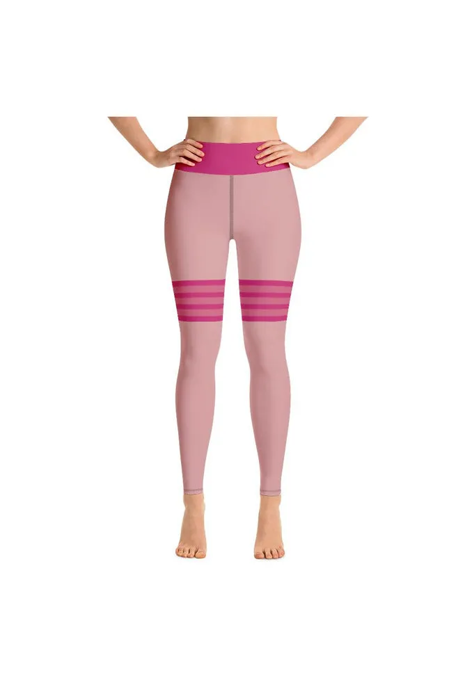 Pressed Rose & Pink Yoga Leggings