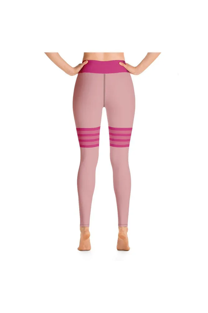 Pressed Rose & Pink Yoga Leggings