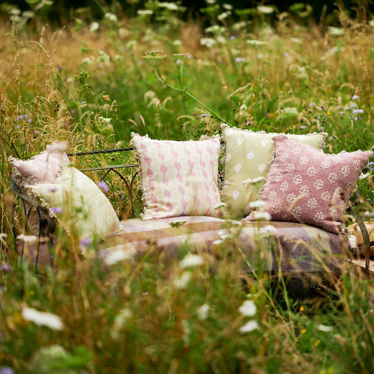 Red Earth Megha Rustic Linen Cushion