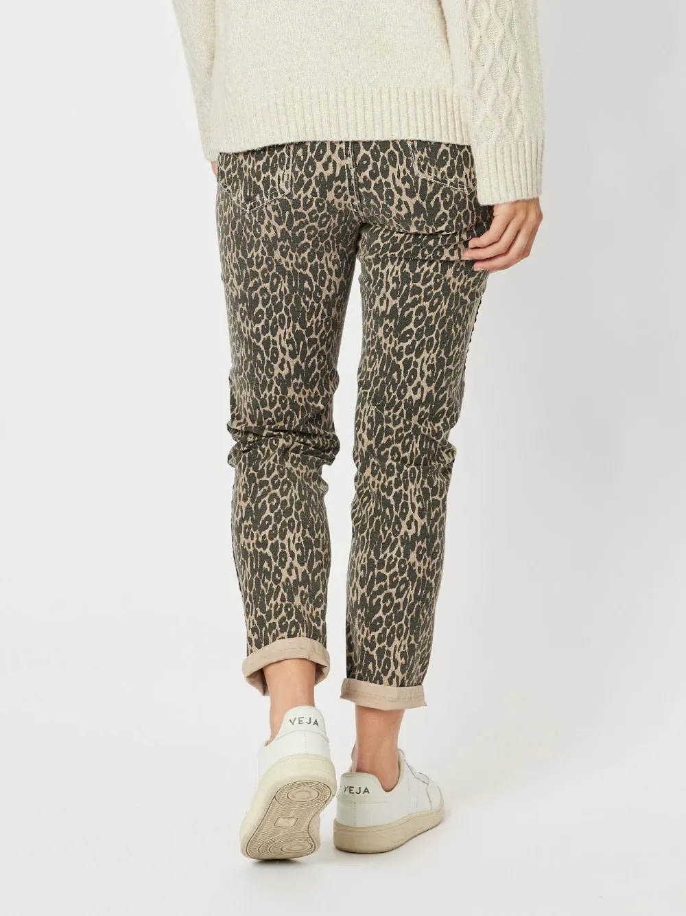 REVERSIBLE ANIMAL PRINT JEAN