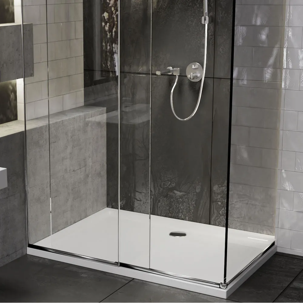 Roman Stone Solid Surface Anti Slip Shower Tray - 900 x 800 x 40mm