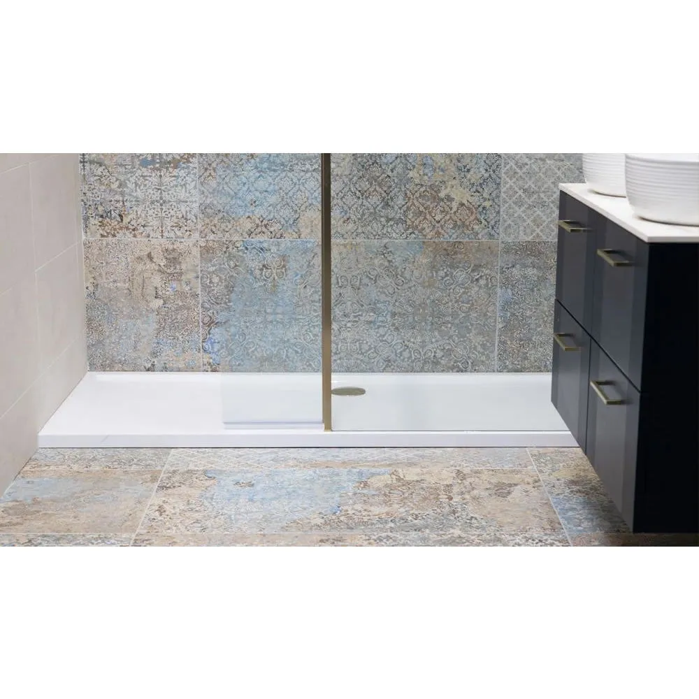 Roman Stone Solid Surface Anti Slip Shower Tray - 900 x 800 x 40mm