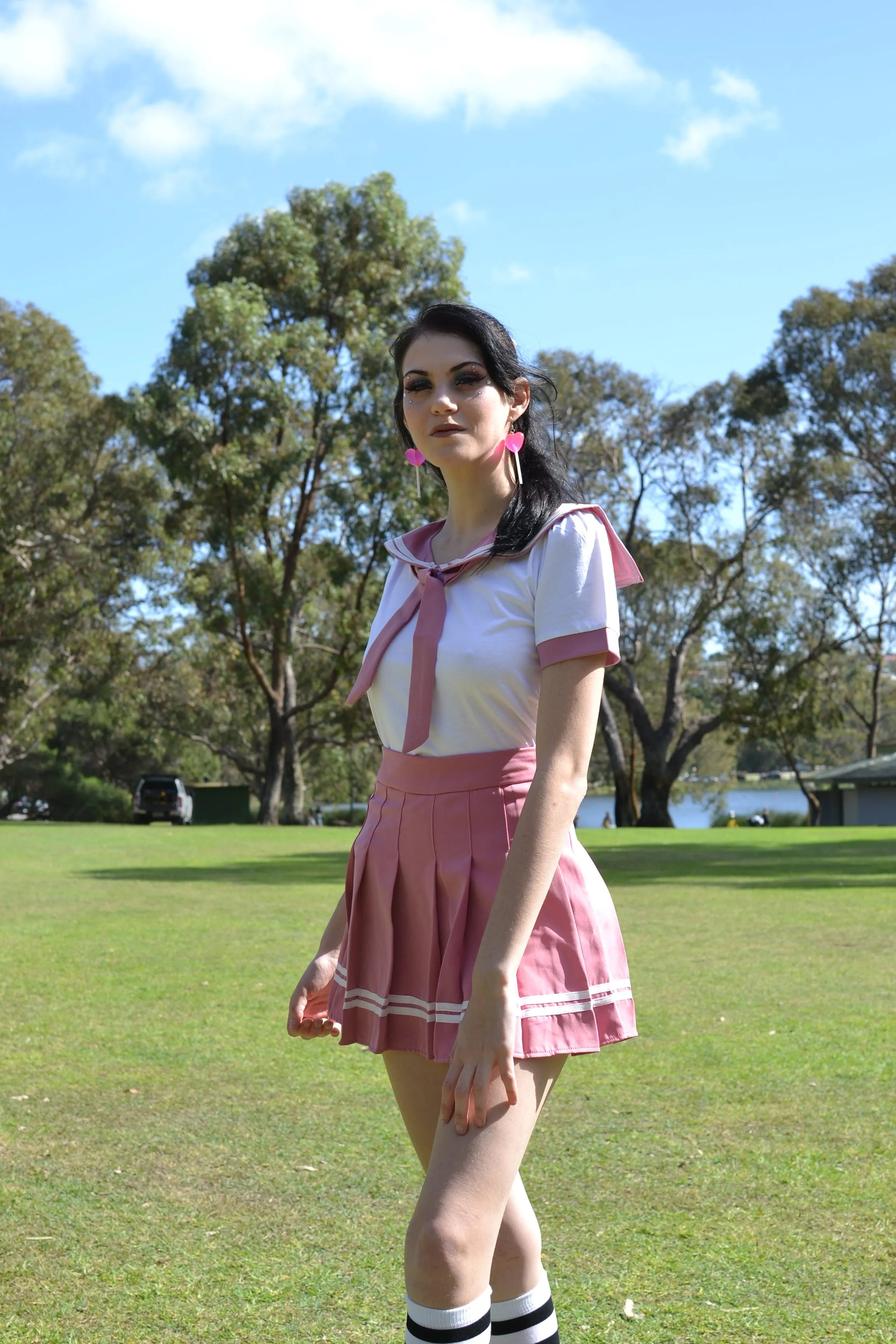 Rose Pink Tennis Pleat Skirt