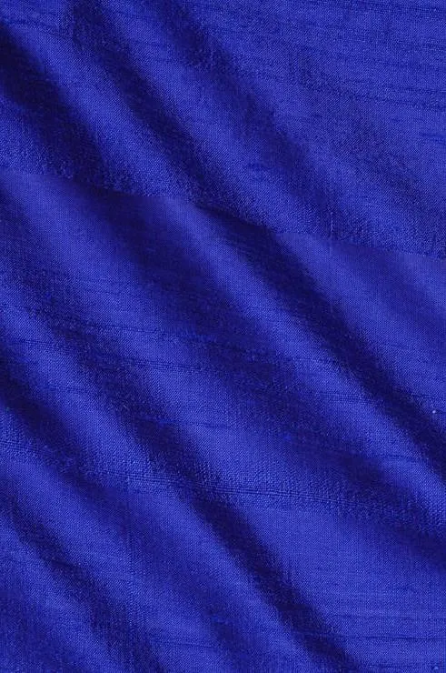 Royal Blue Dupioni Silk Fabric