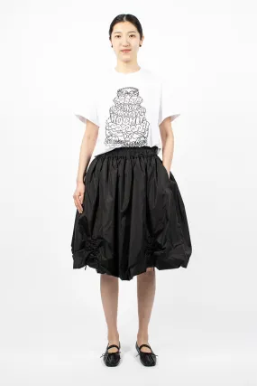 Ruched midi Skirt Black