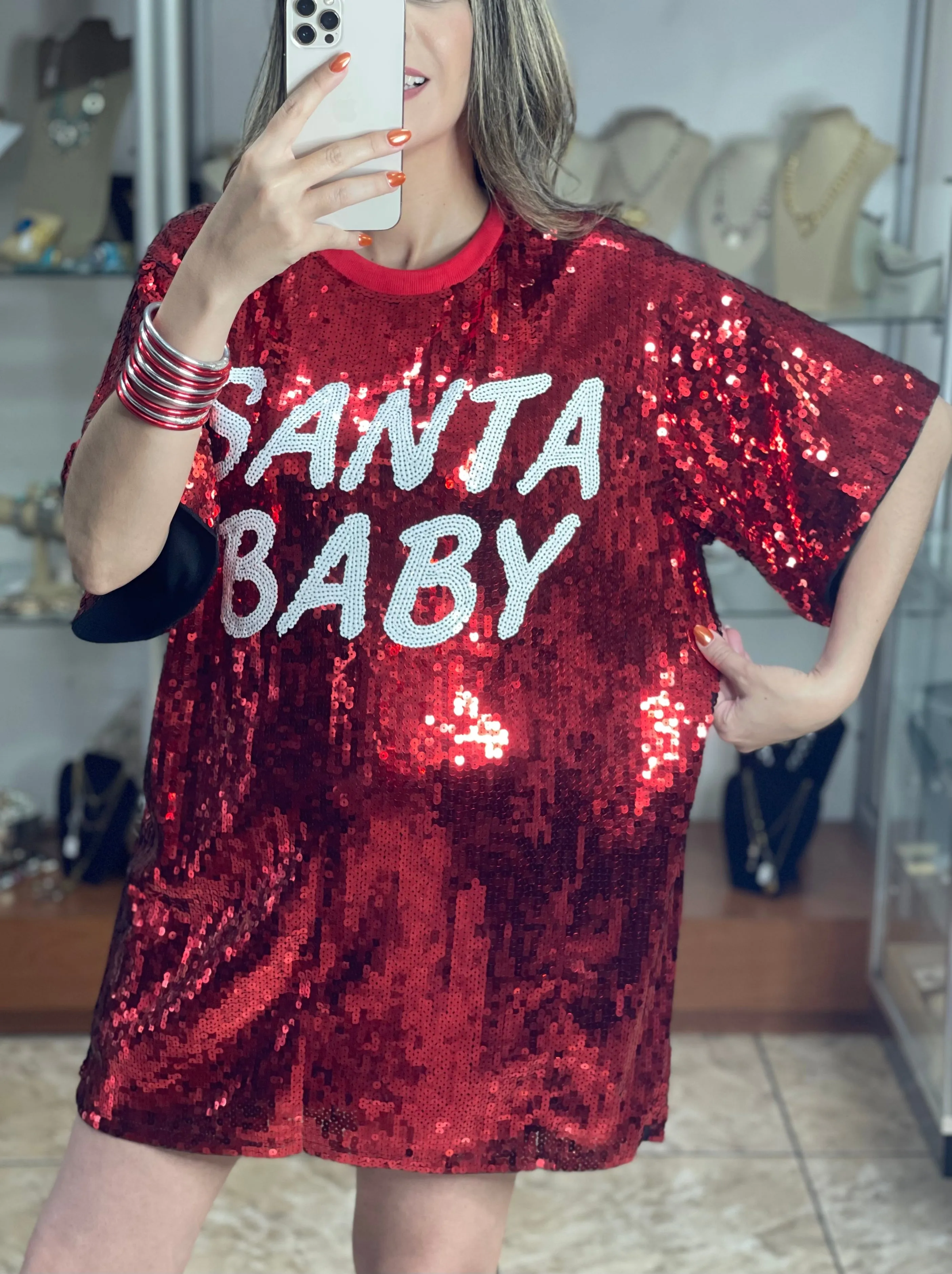 Santa Baby Sequins Dress