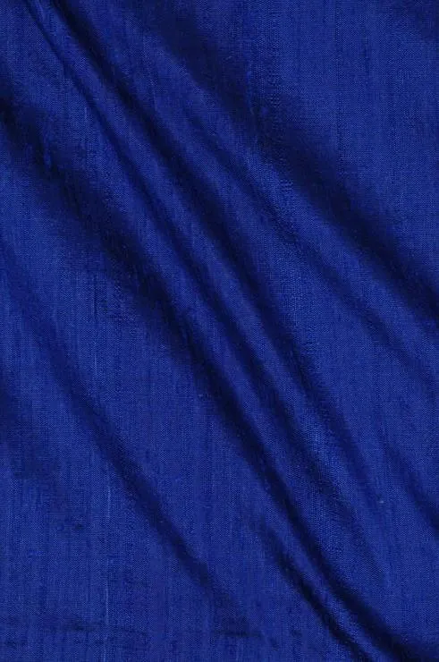 Sapphire Blue Dupioni Silk Fabric