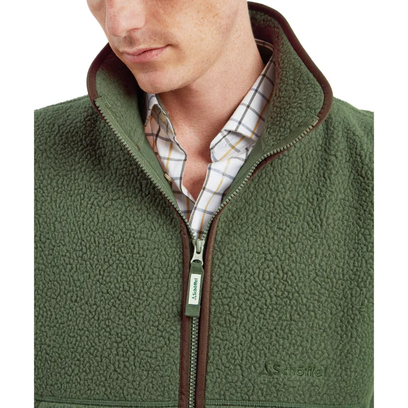 Schoffel Mens Oakham Retro Fleece Gilet - Woodland