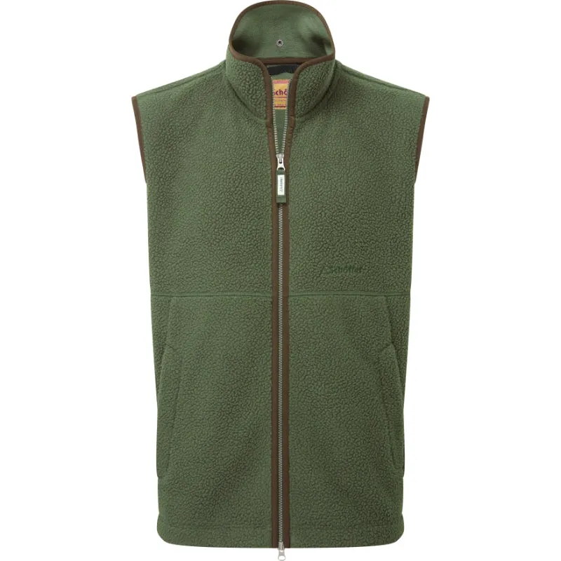 Schoffel Mens Oakham Retro Fleece Gilet - Woodland