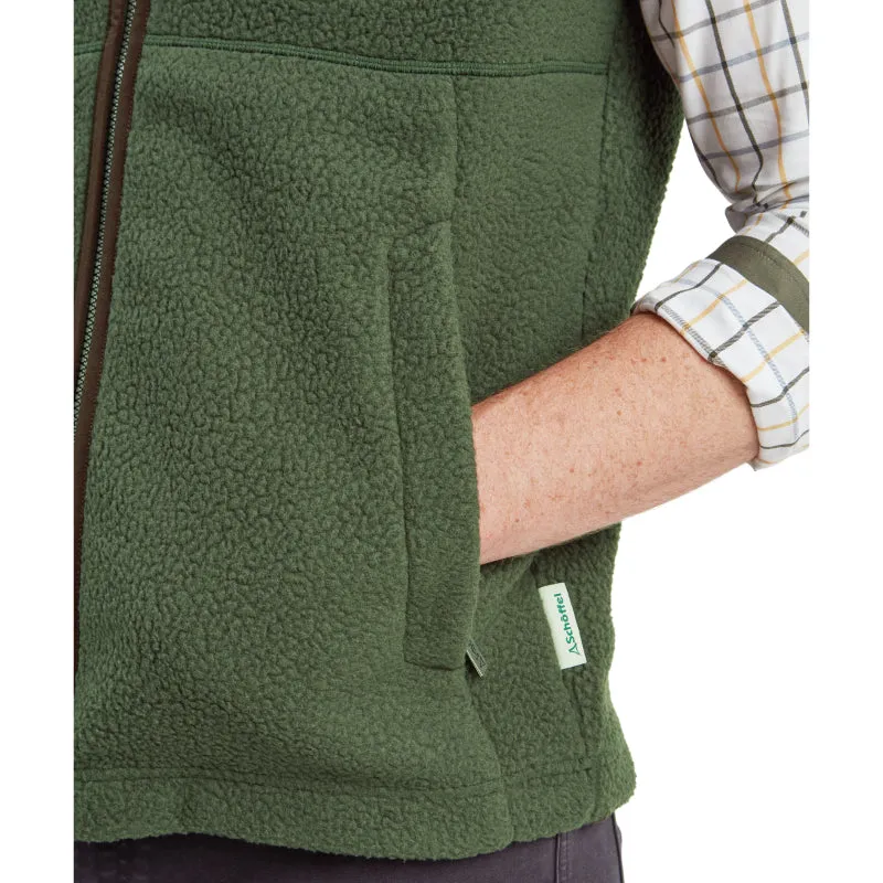 Schoffel Mens Oakham Retro Fleece Gilet - Woodland