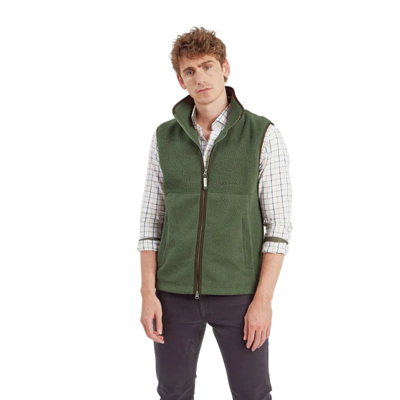 Schoffel Mens Oakham Retro Fleece Gilet - Woodland