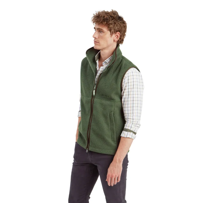 Schoffel Mens Oakham Retro Fleece Gilet - Woodland