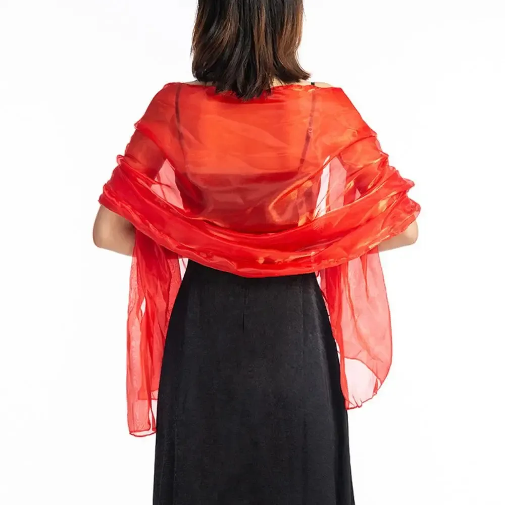 Shawls Long Shiny Cloak Dress Scarf Wraps