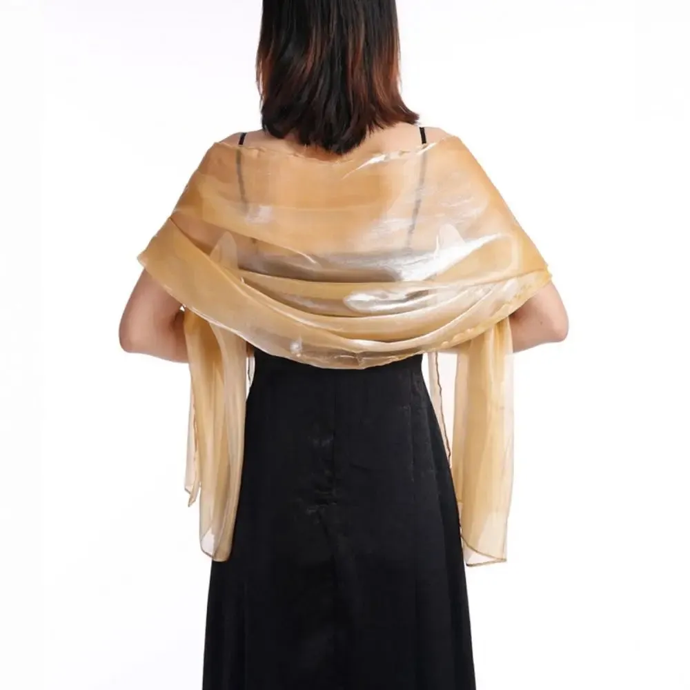 Shawls Long Shiny Cloak Dress Scarf Wraps