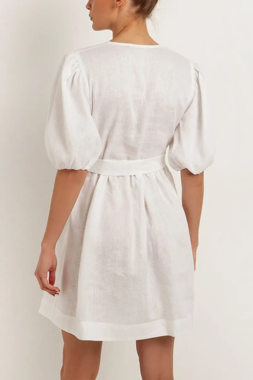 SHORT LINEN DRESS "ELINA"