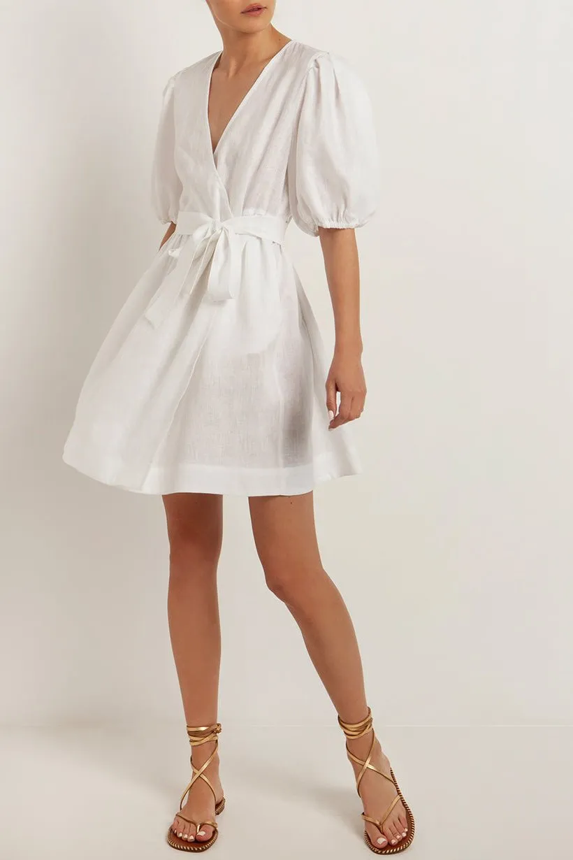 SHORT LINEN DRESS "ELINA"