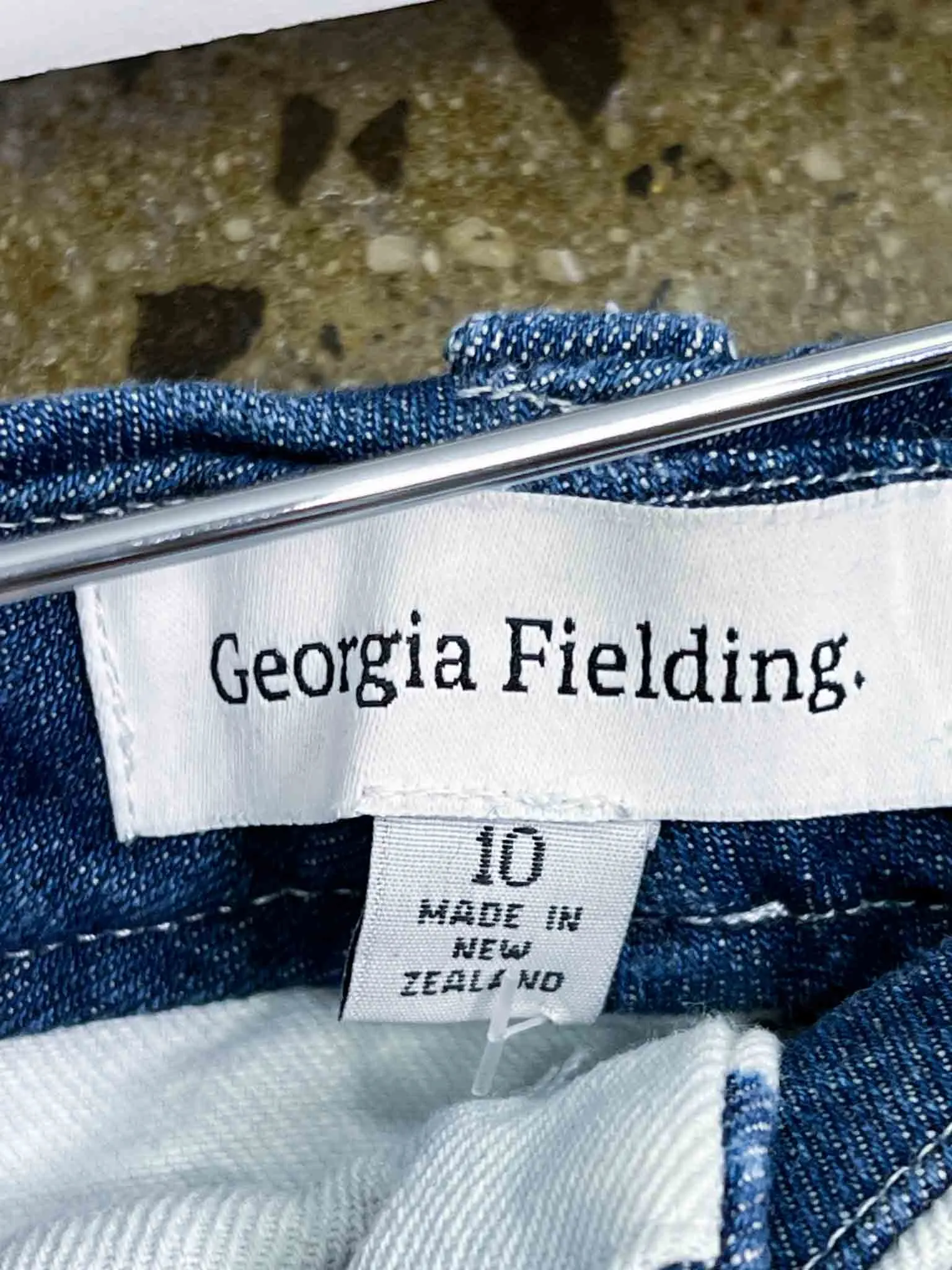 Size 10 | Georgia Fielding Blue and White Izzy Jeans