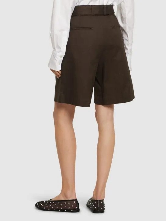 Soeur   Aurelie Bermuda cotton linen shorts 