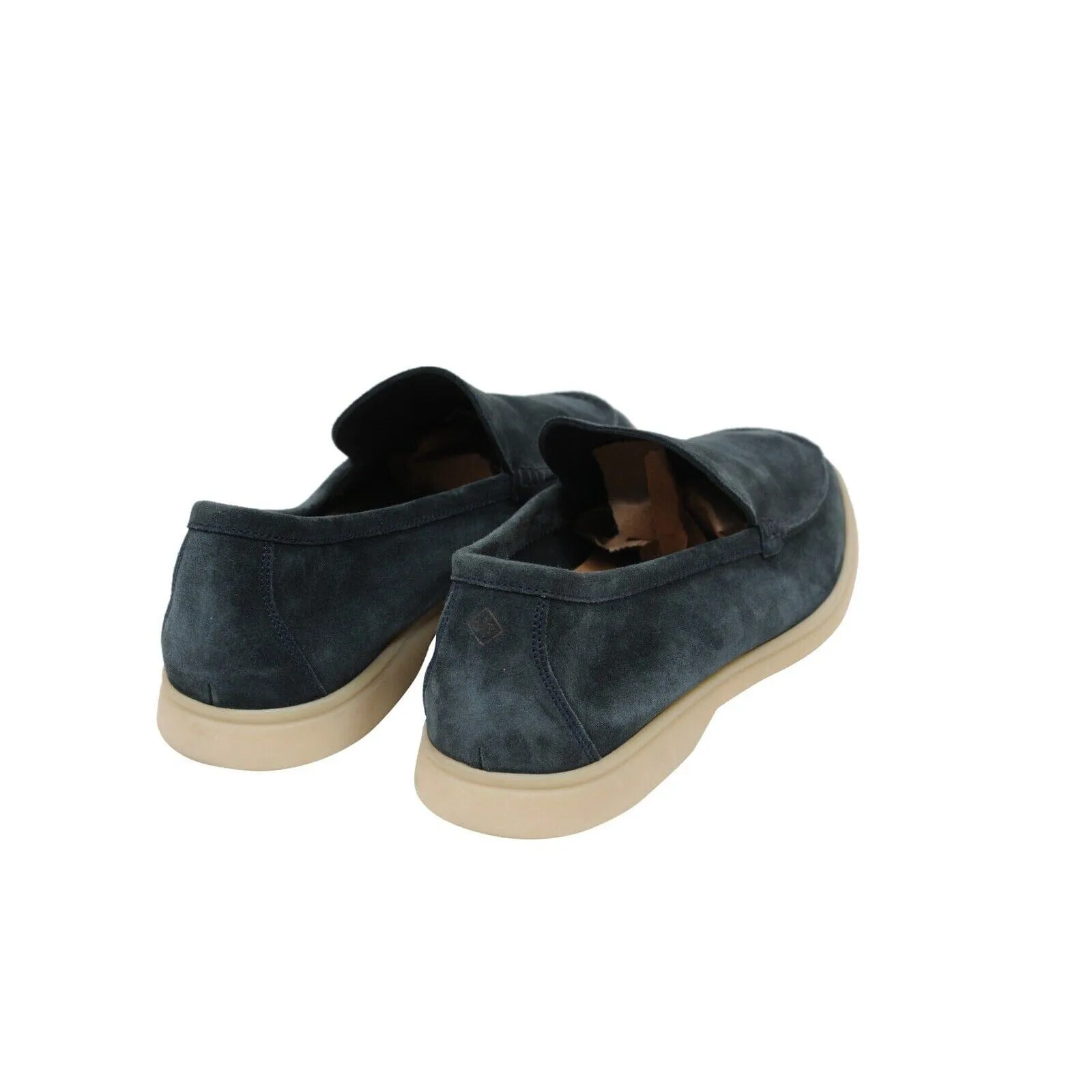 Summer Walk Navy Blue Suede Low Top Slip On Loafer