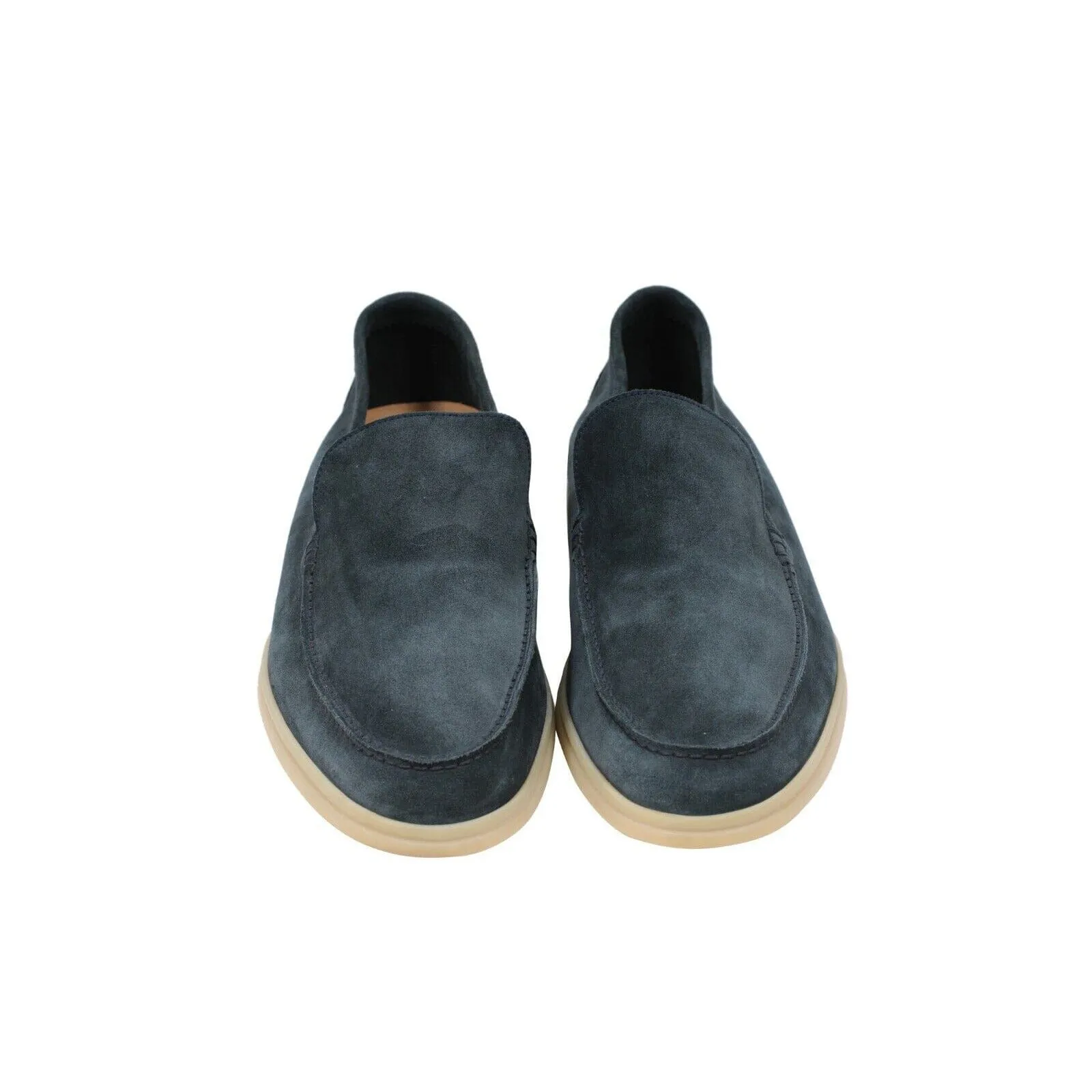 Summer Walk Navy Blue Suede Low Top Slip On Loafer