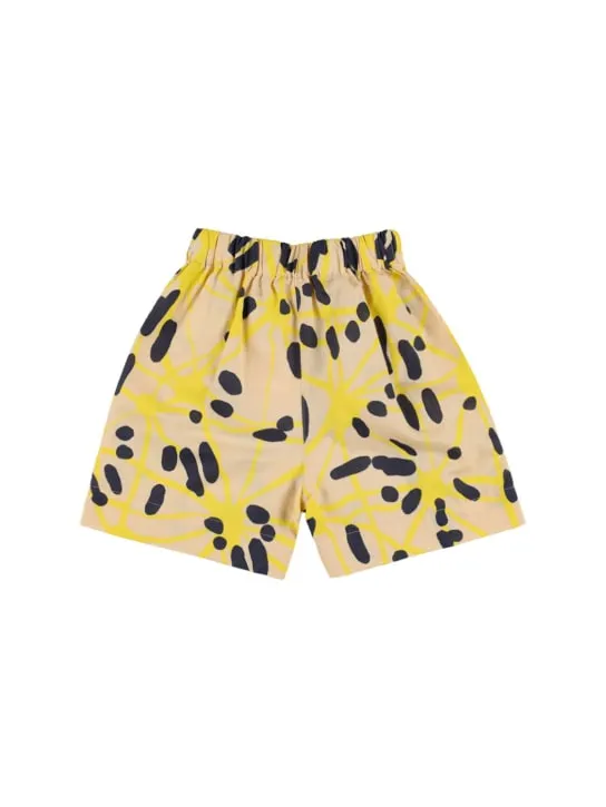 The Animals Observatory   Printed cotton &amp; linen shorts 