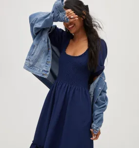 The Louisa Nap Dress - Navy Crepe