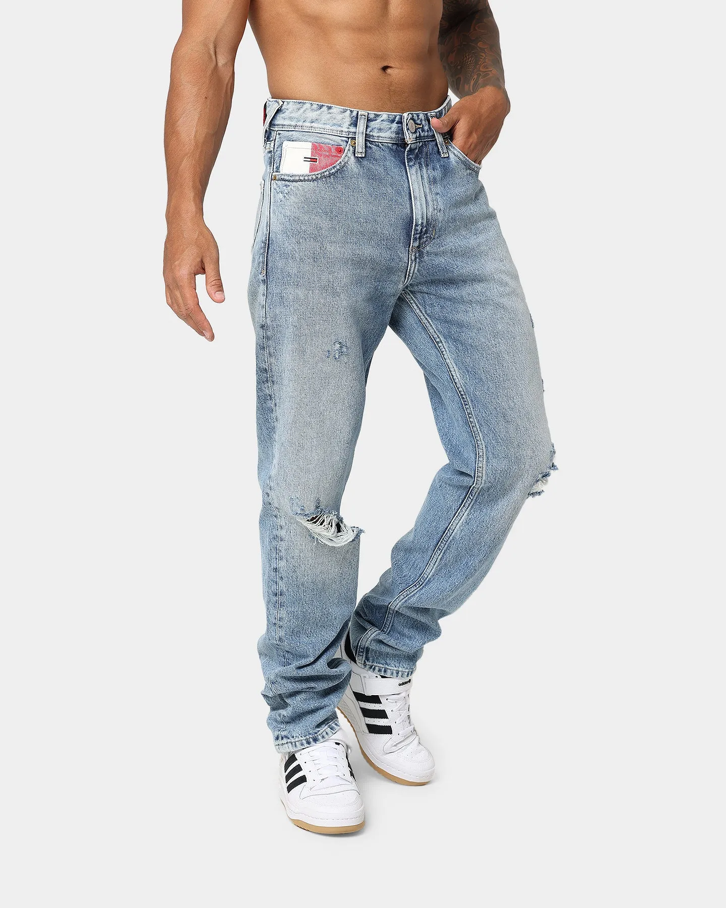 Tommy Jeans Scanton Slim Distressed Hemp Jeans Denim Light